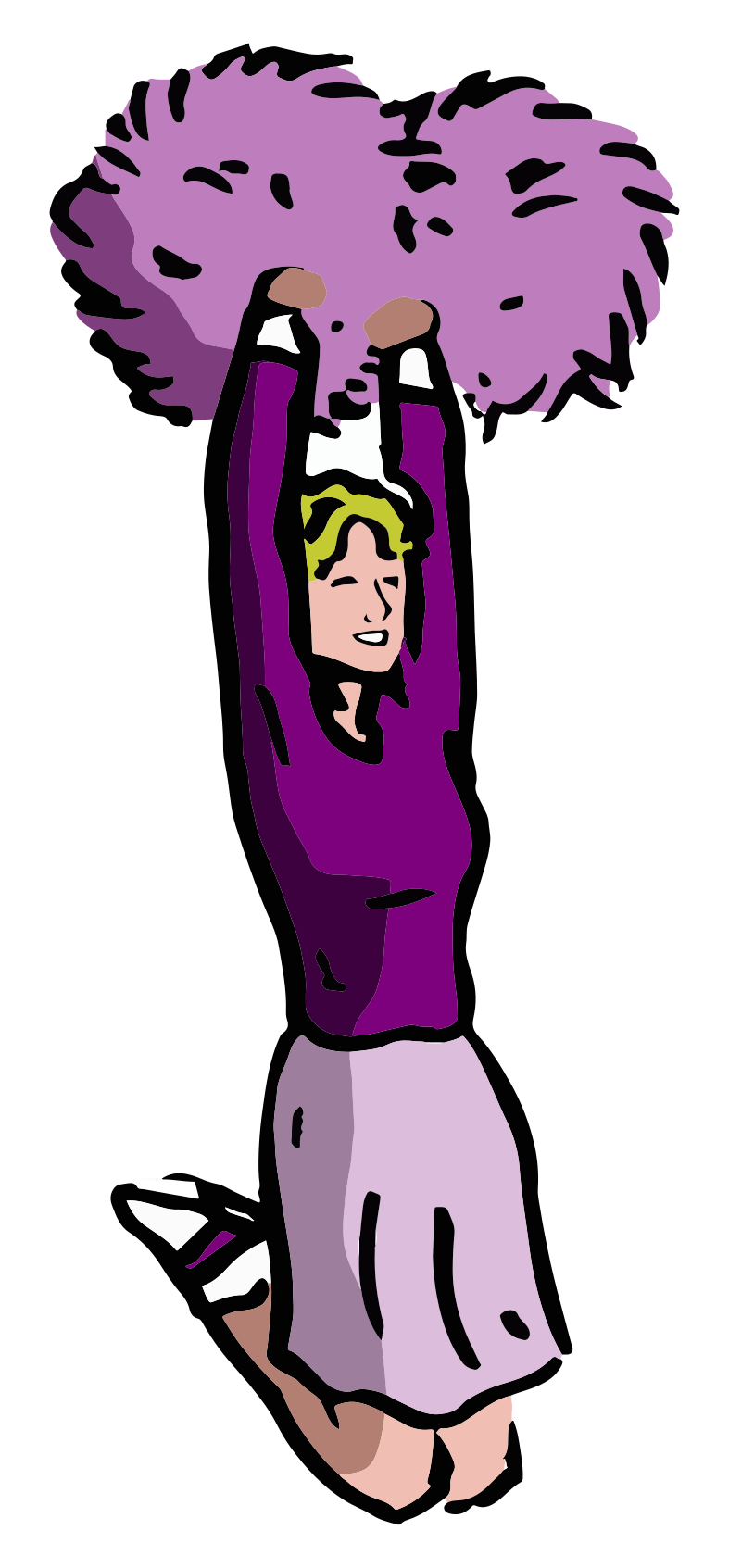 Cartoon drawing of a cheerleader